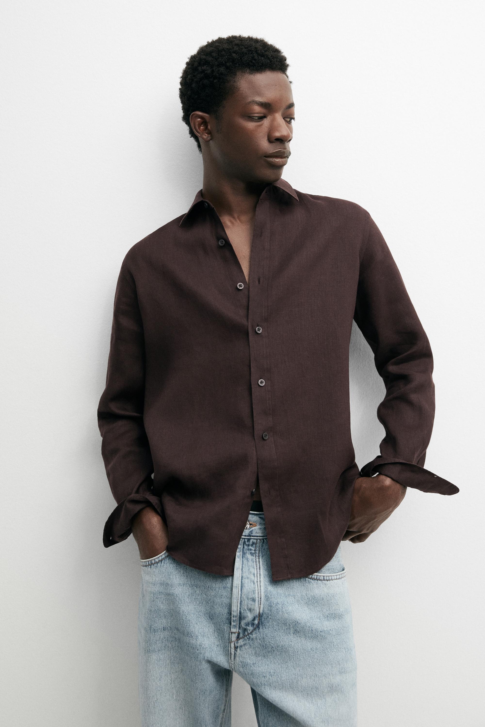 Chemise slim 100 % lin